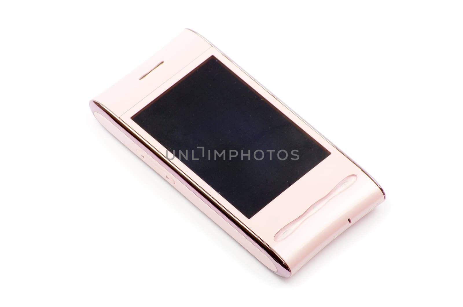 touchscreen smartphone isolated on white