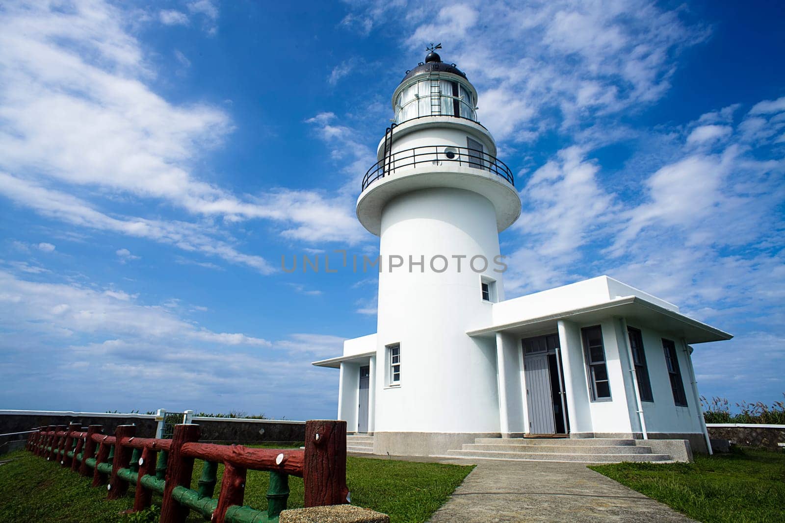 Lighthouse with beautiful sky