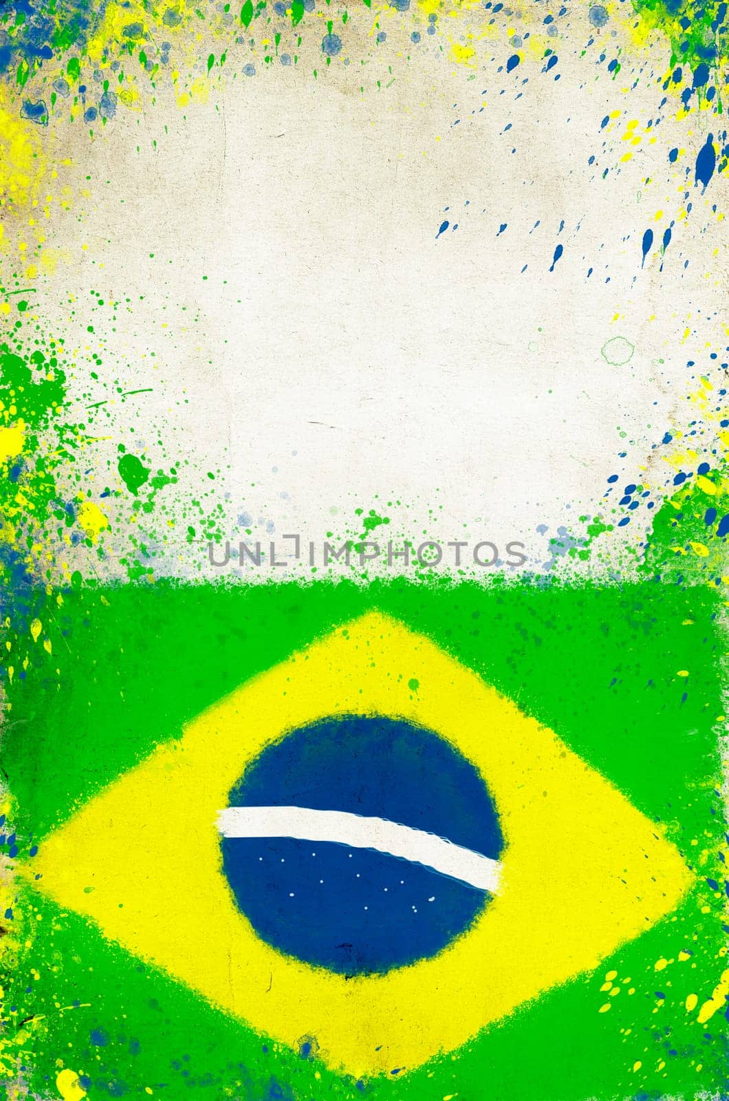 Grunge background of Brazil soccer 2014