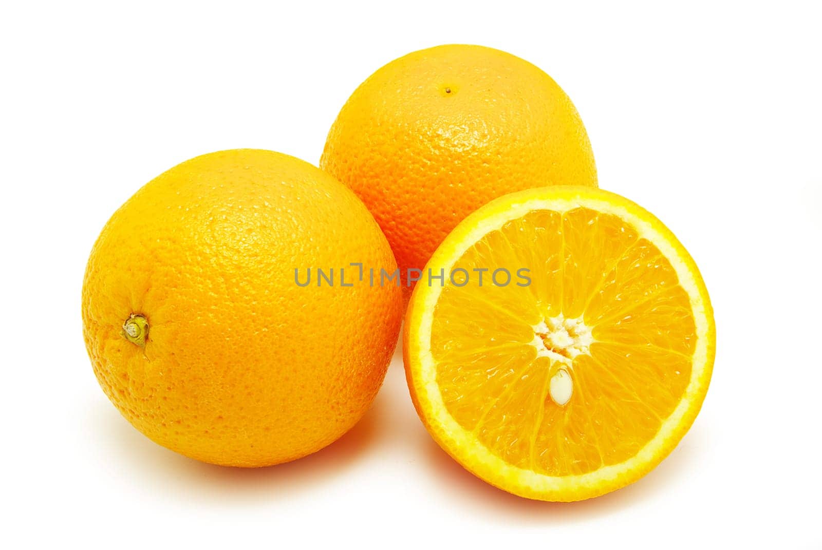 fresh orange isolated on white