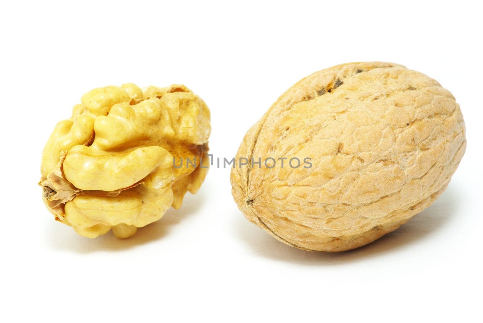 fresh walnuts isolated on a white background
