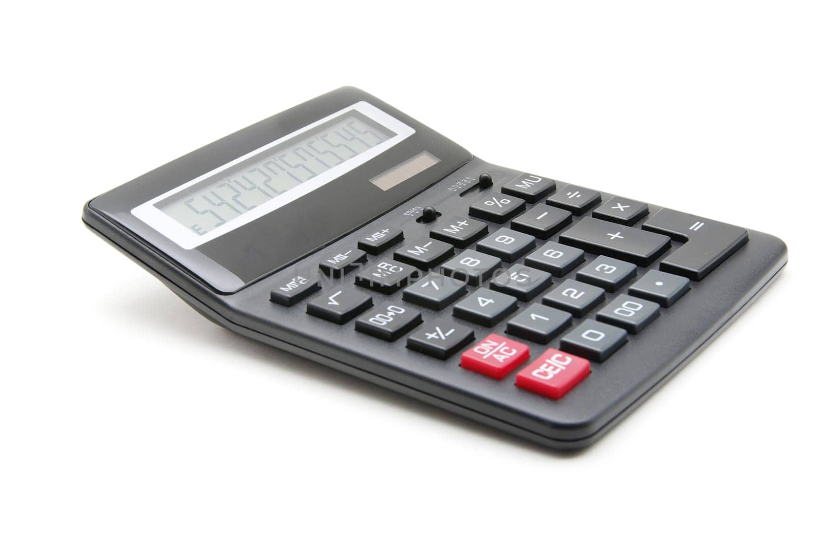 pocket calculator on a white background