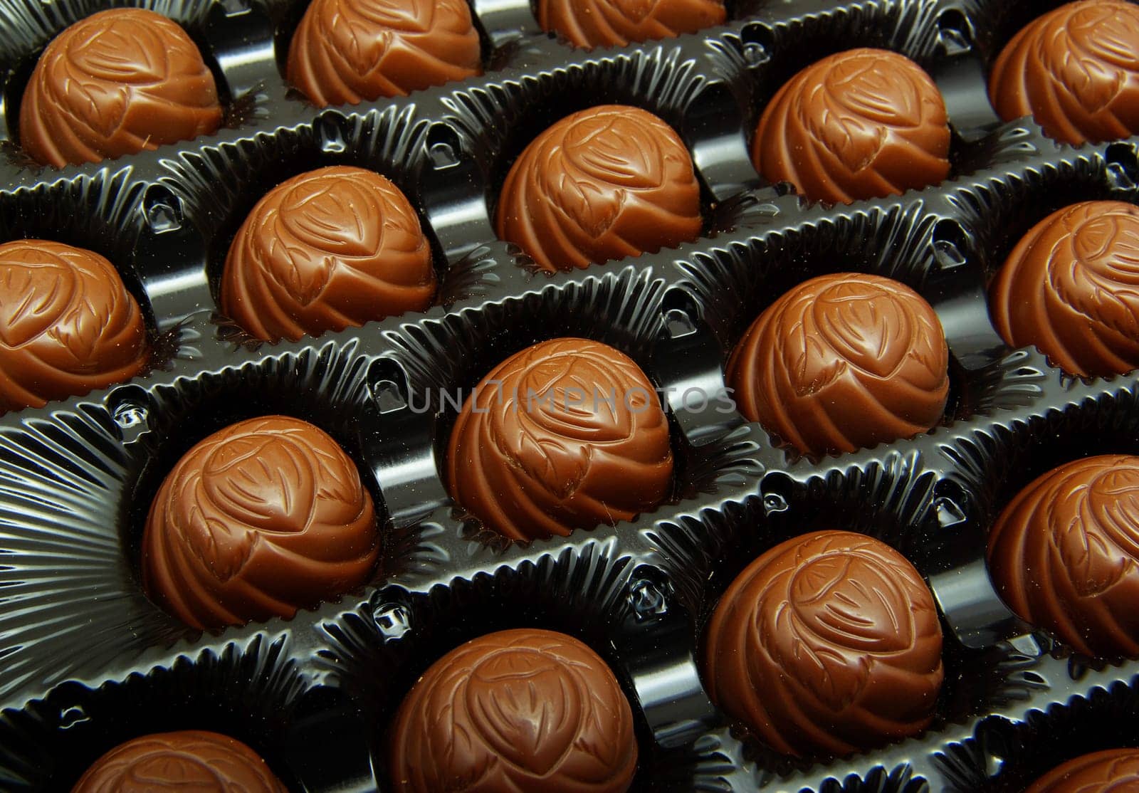 delicious chocolate truffles in box