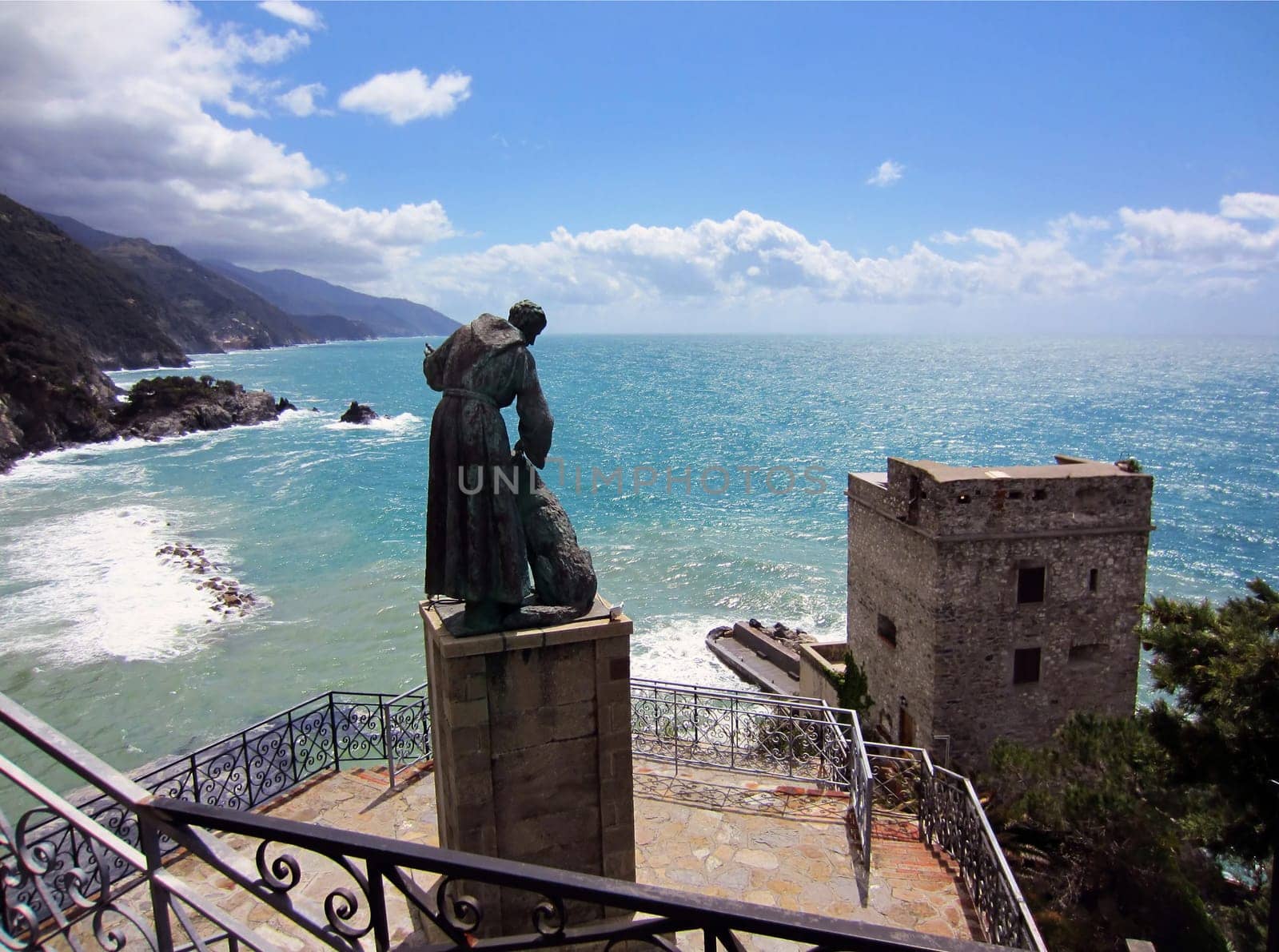 Shore in Monterosso on Italian Coast