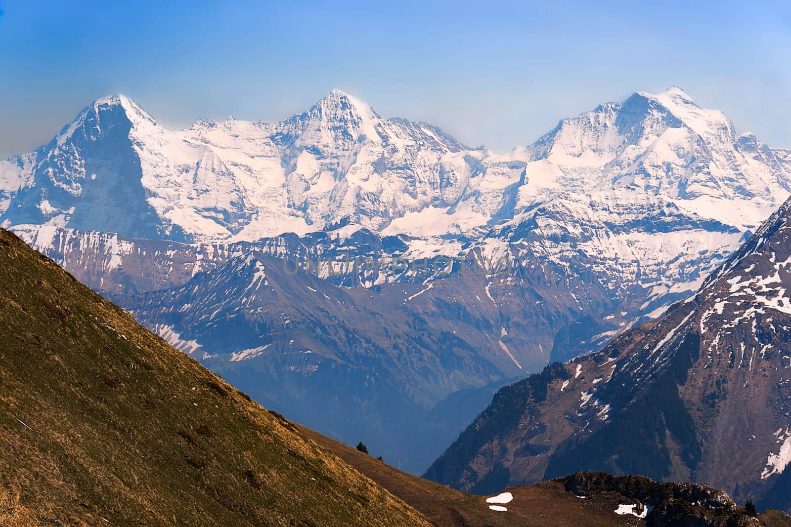 Eiger Mönch and Jungfrau seen from Stockhorn