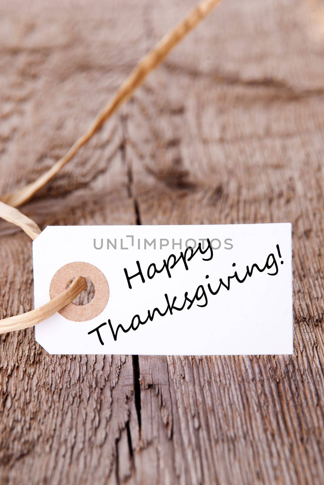 A Natural Looking Background with Label with Happy Thanksgiving on it