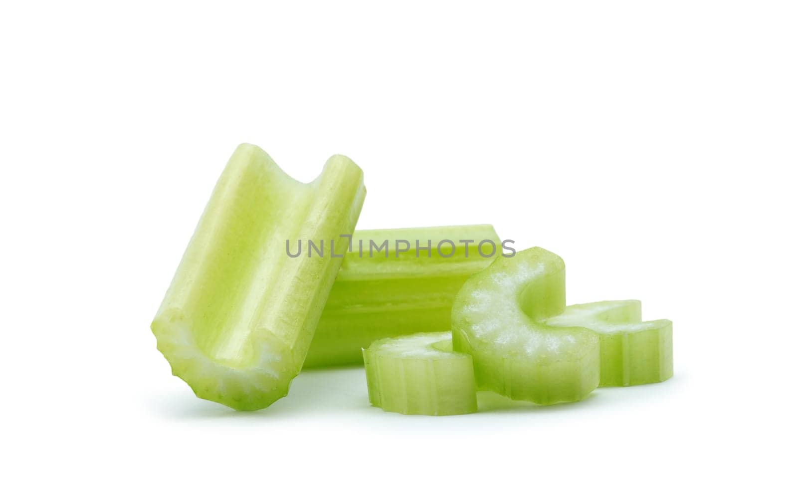 celery on a white background