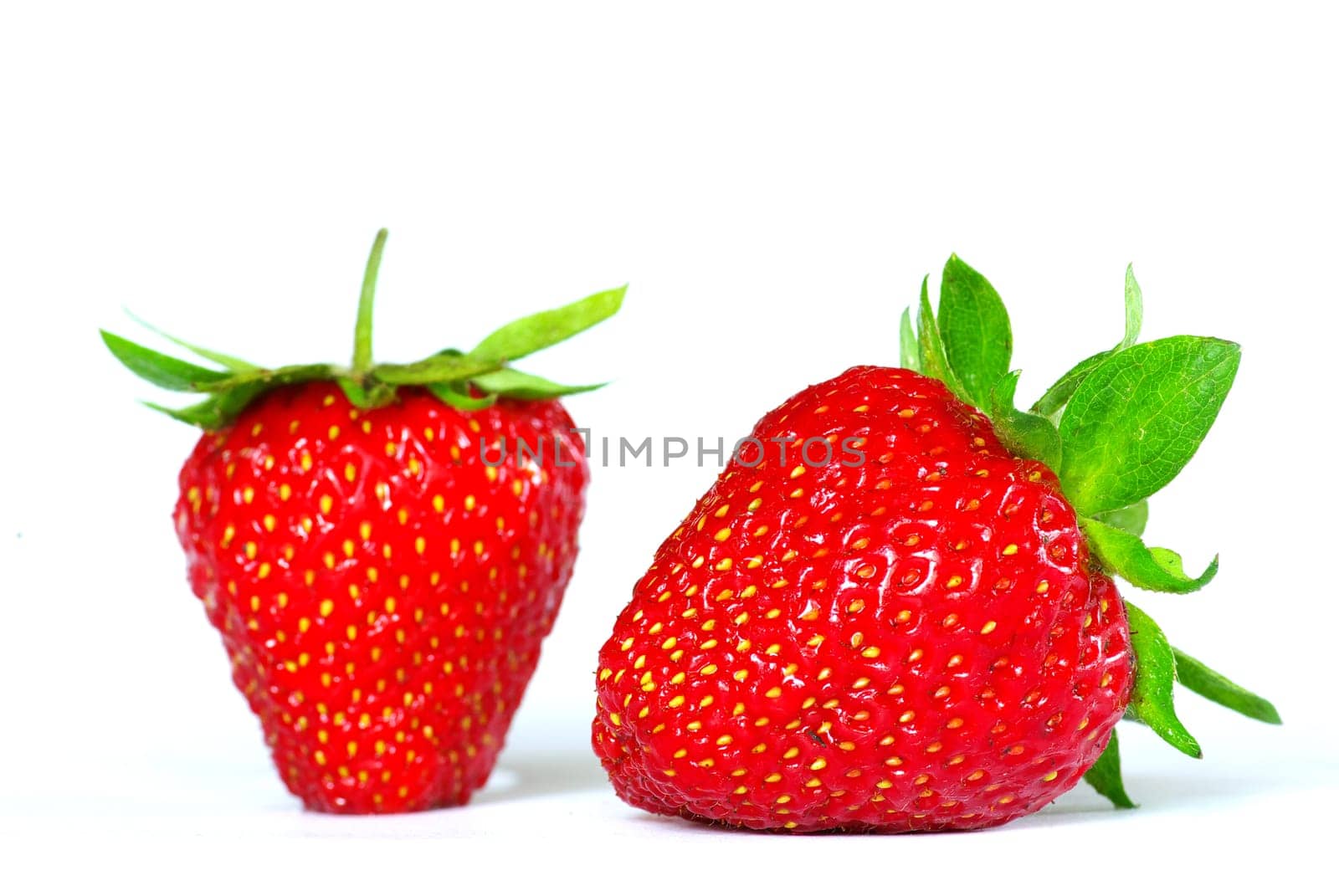 Fresh  strawberries isolated on white background