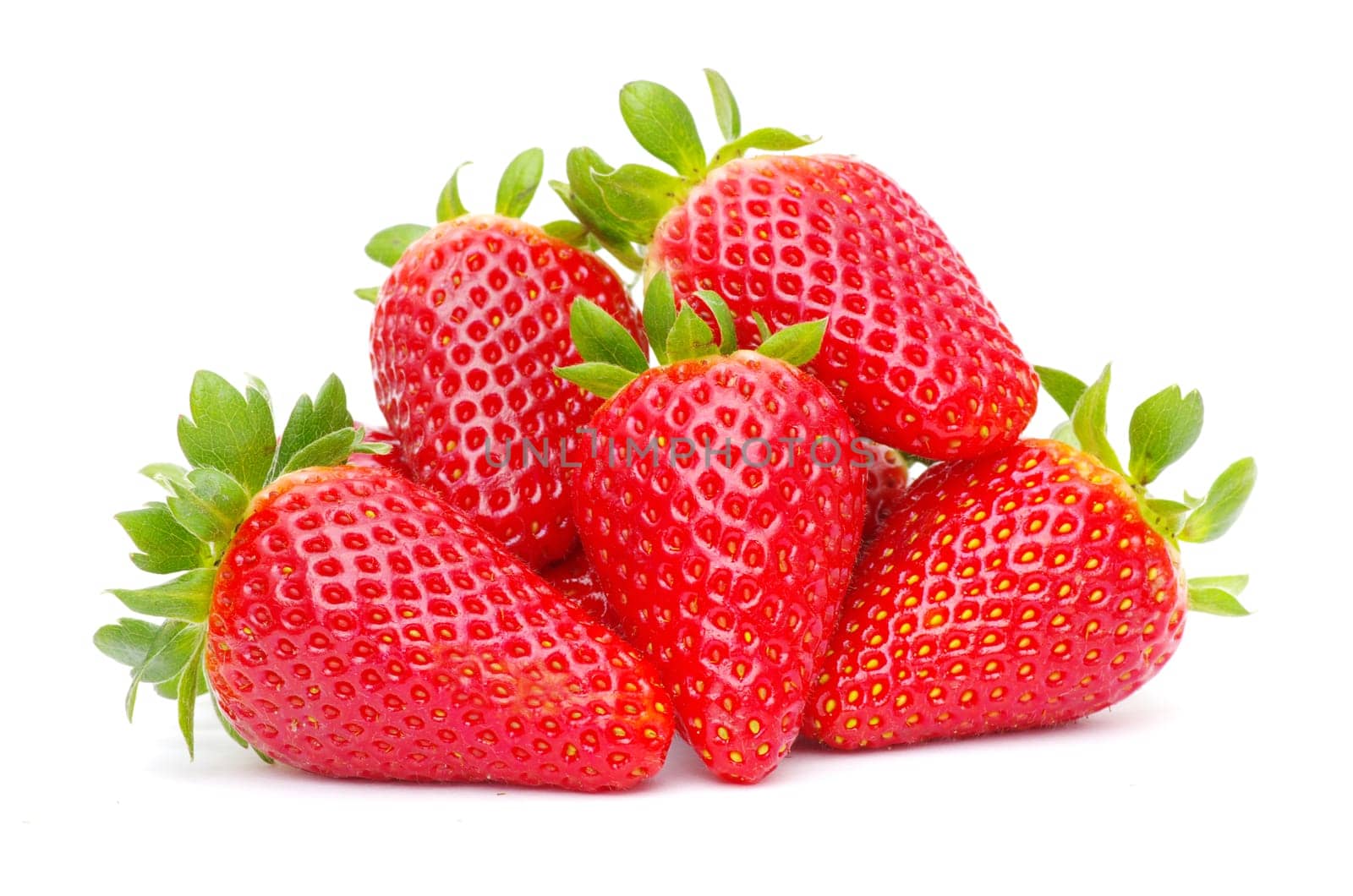 Strawberries isolated over white background