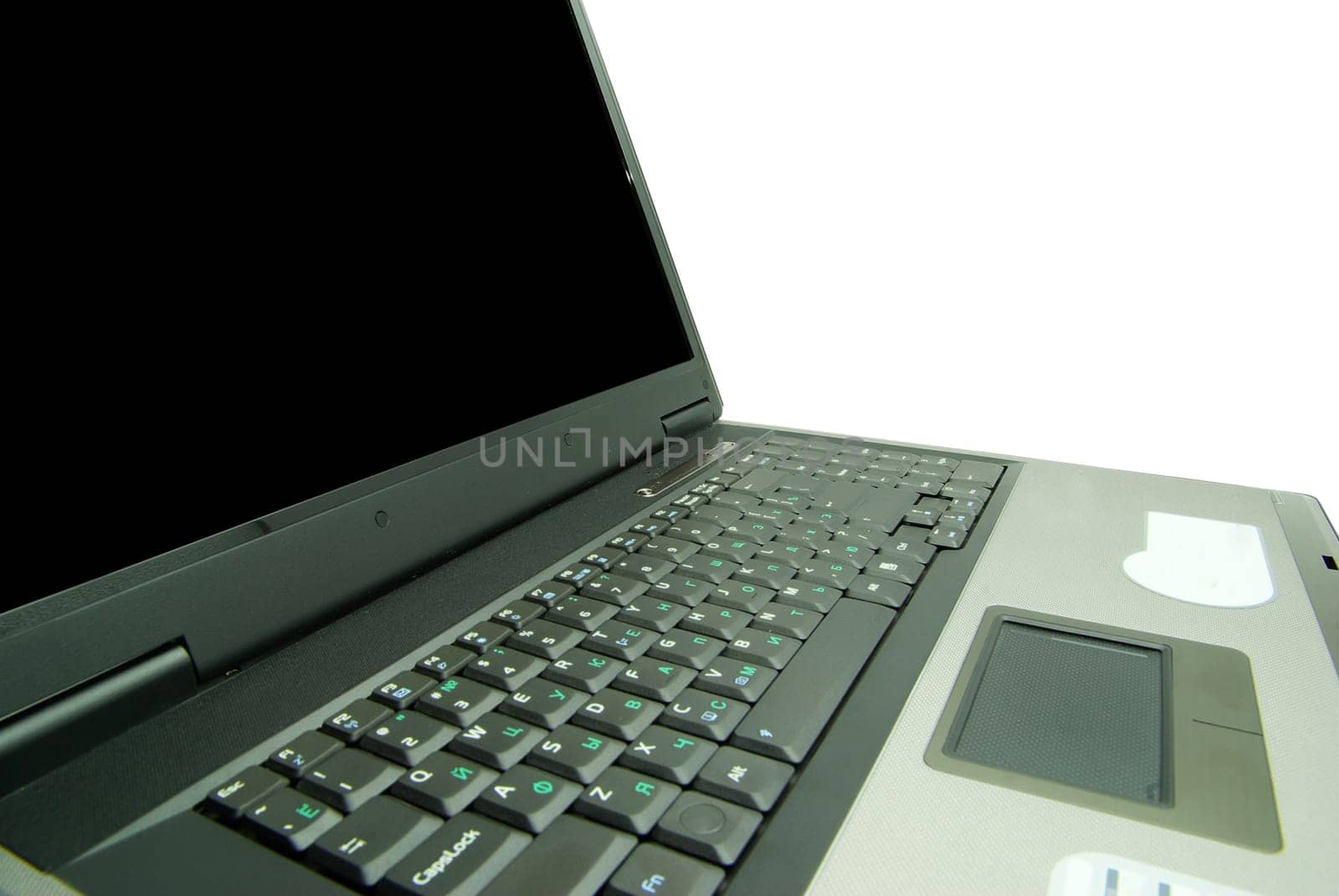 Notebook personal computer on white background
