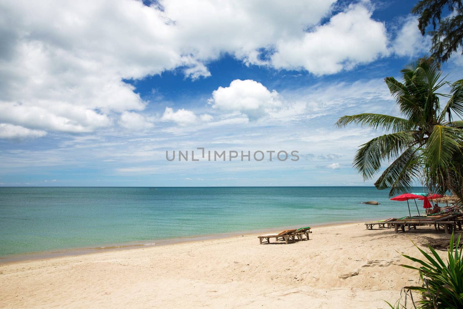 Blue sea and blue sky