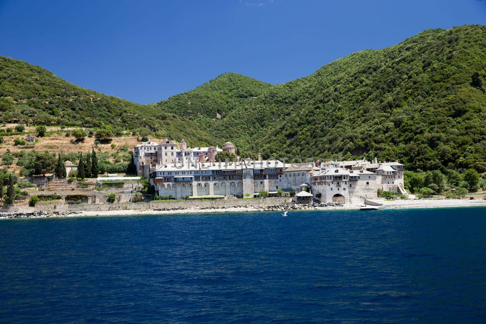 Monastery on the mount Athos in Greece