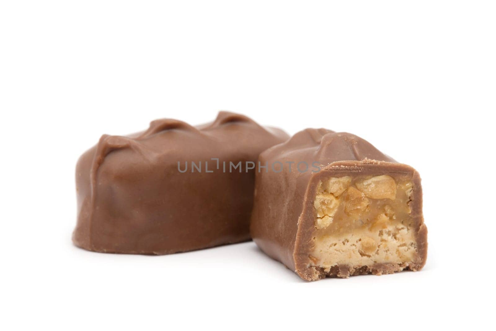 chocolate sweets isolated on a white background