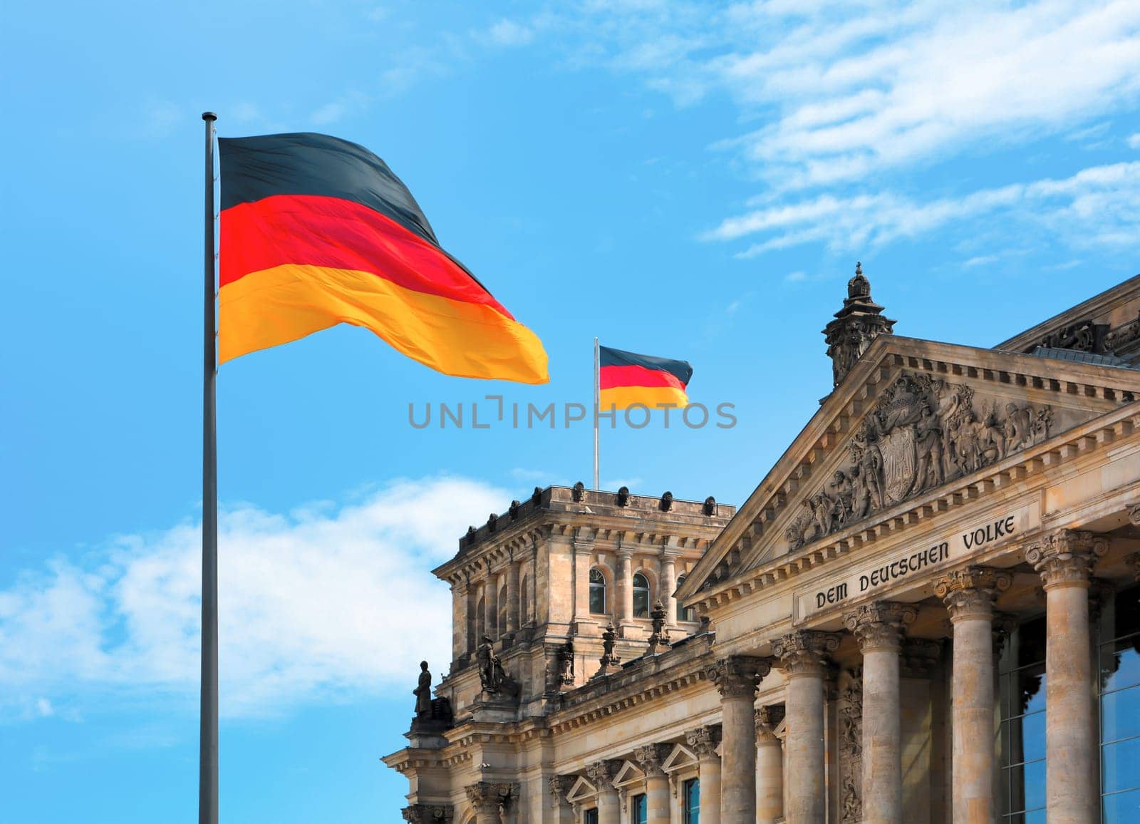 Reichstag with flags