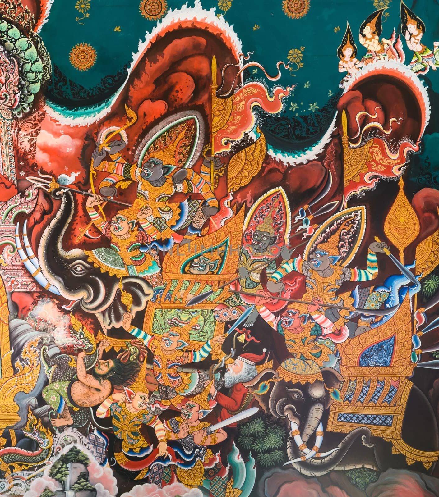Thai Buddhist mural