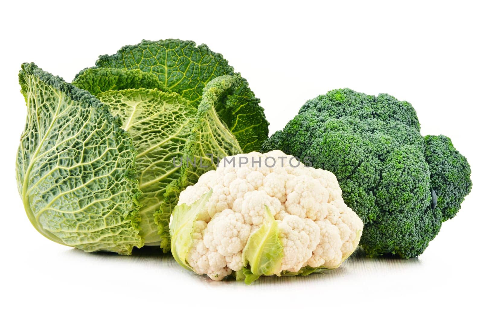 Composition with of fresh organic vegetables isolated on white