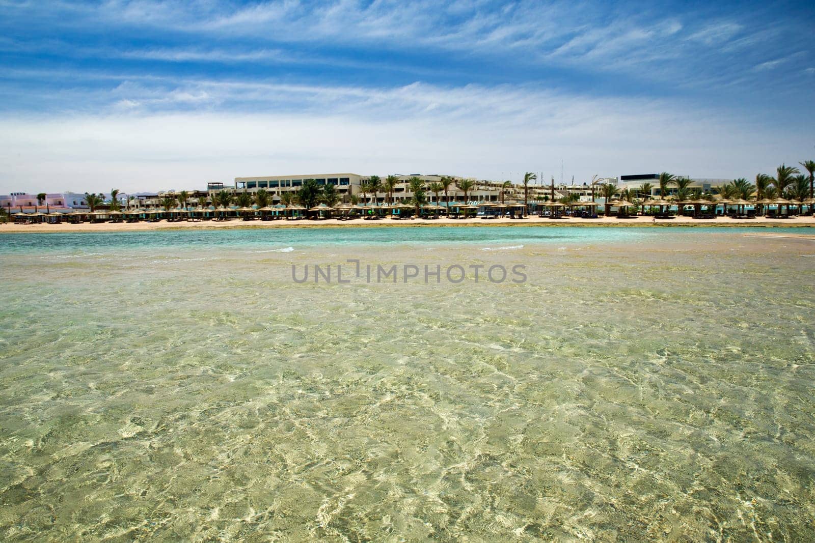 tropical sea under the blue sky
