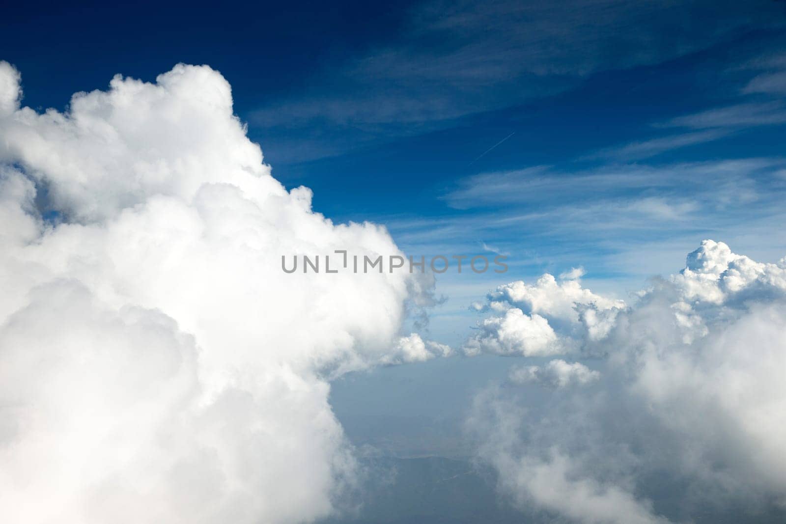 Aerial sky and clouds background