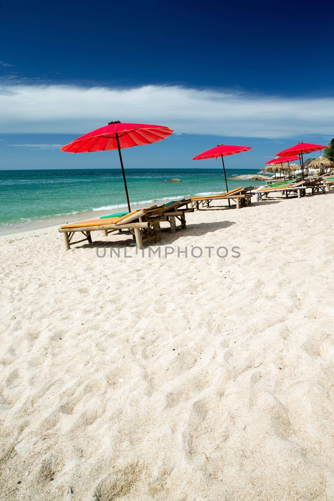 Caribbean clear beach and tropical sea