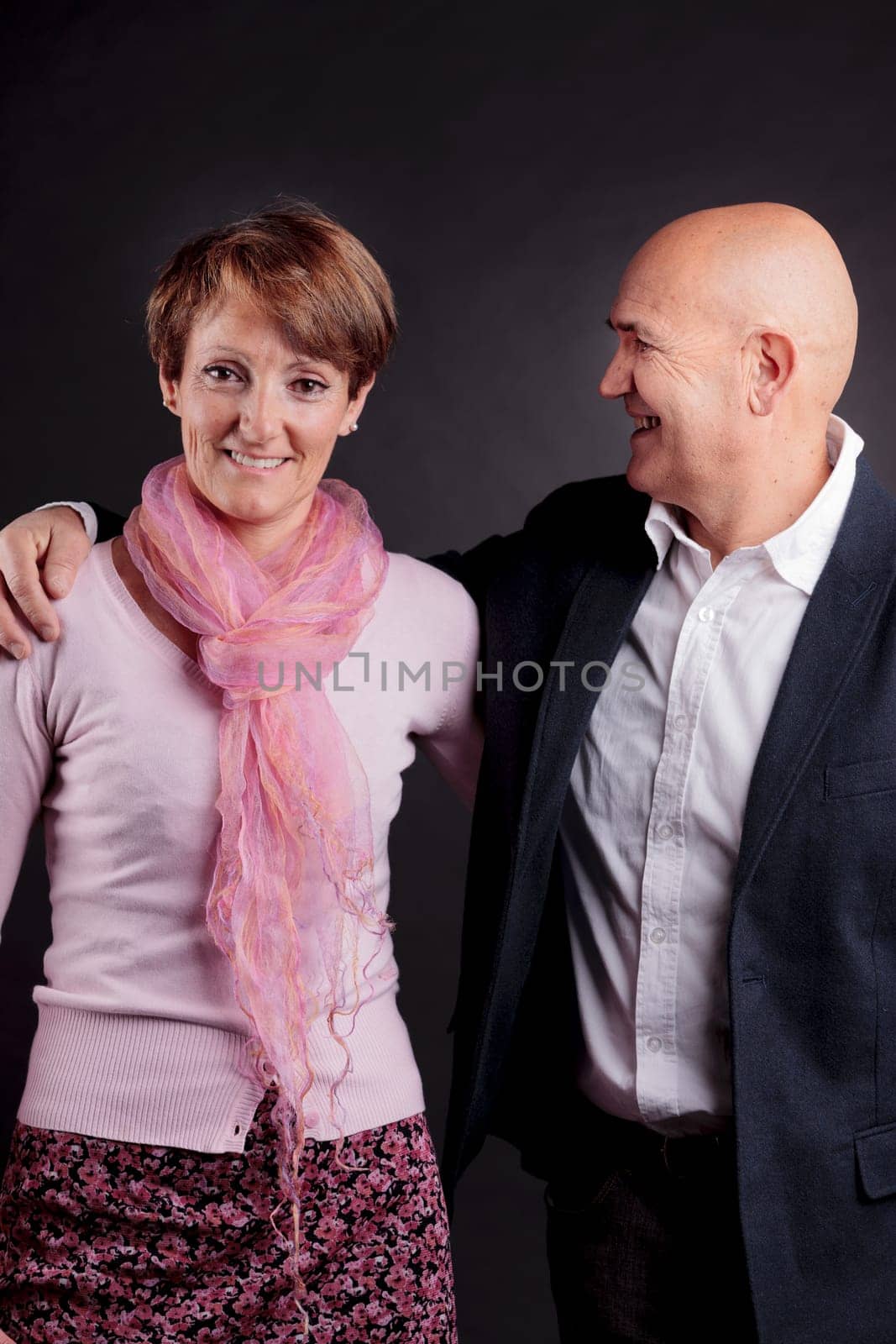 old couple loving each other  he looks at her