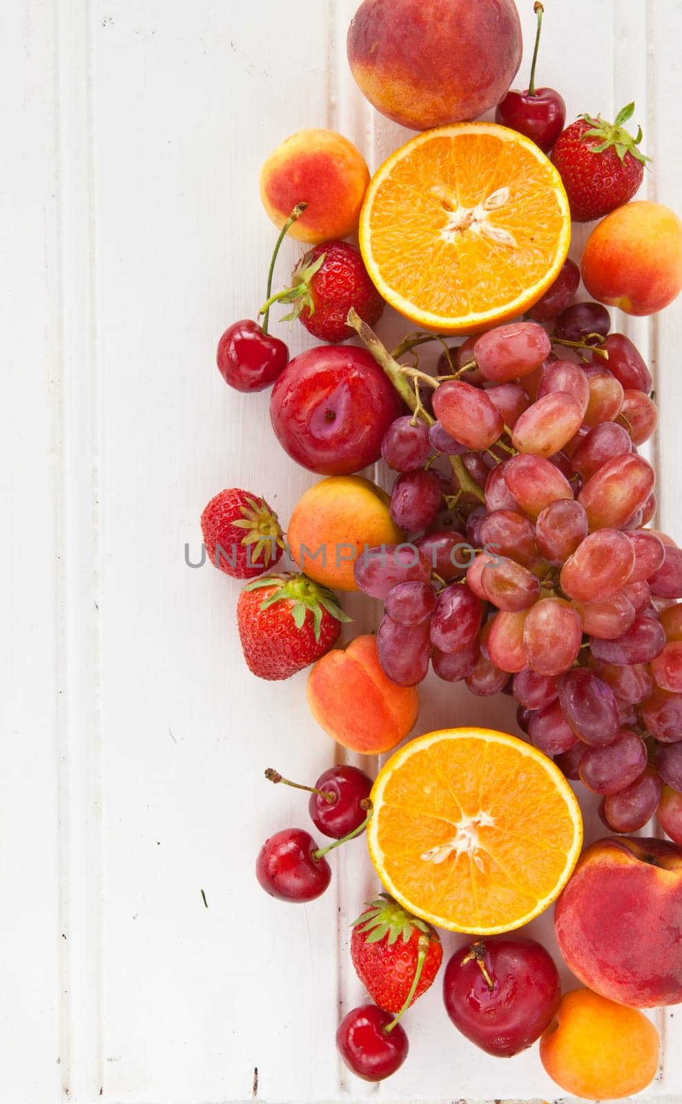 Fresh colorful Somer Fruechte as background