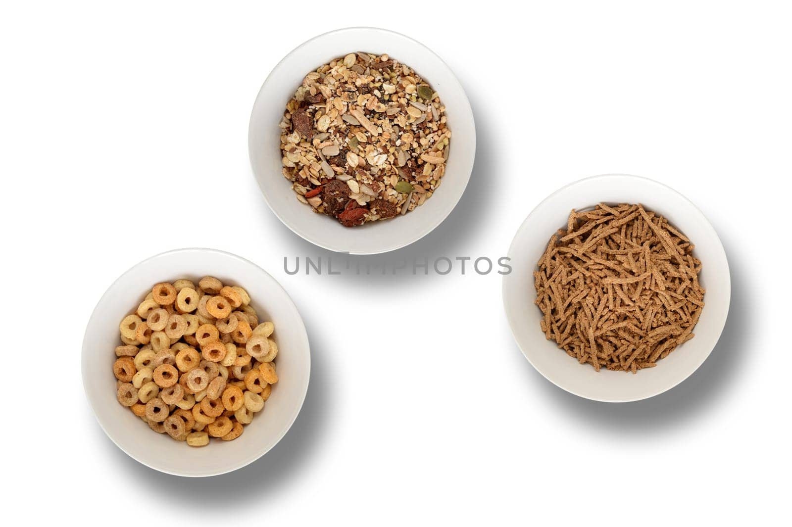 A close up shot of breakfast cereals