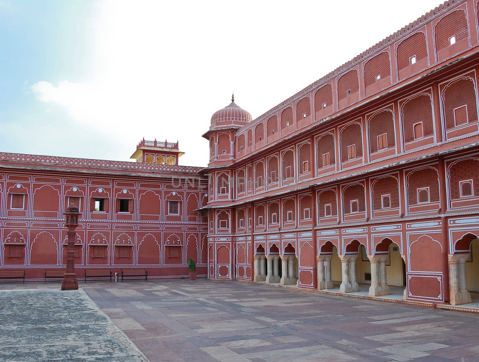 Pink sandstone Chandra Mahal in City palace