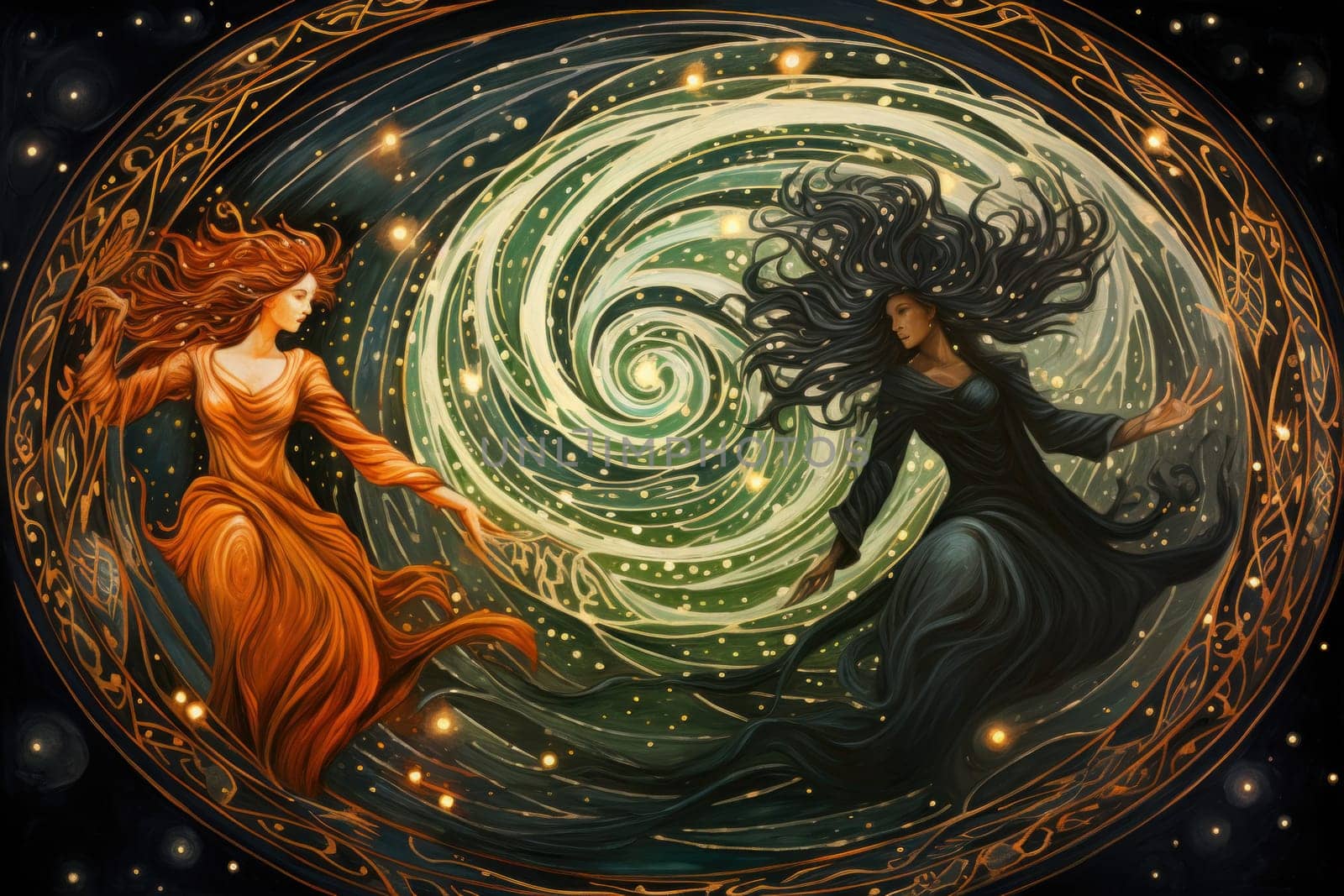 In the realm of fantasy, whirling vortex elementals manifest, harnessing their elemental prowess to conjure powerful storms.