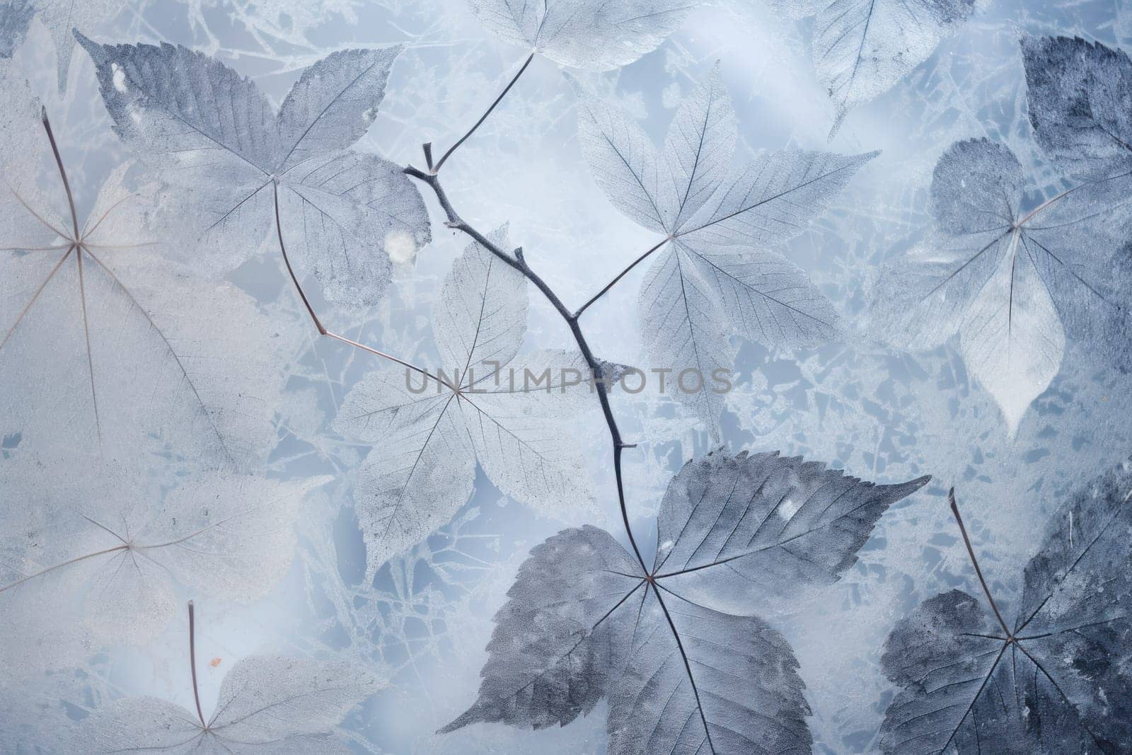 An exquisite display of artistry, capturing the intricate and mesmerizing patterns formed by frost on windows, leaves, and various surfaces through the lens of macro photography, resulting in striking and abstract visual compositions.