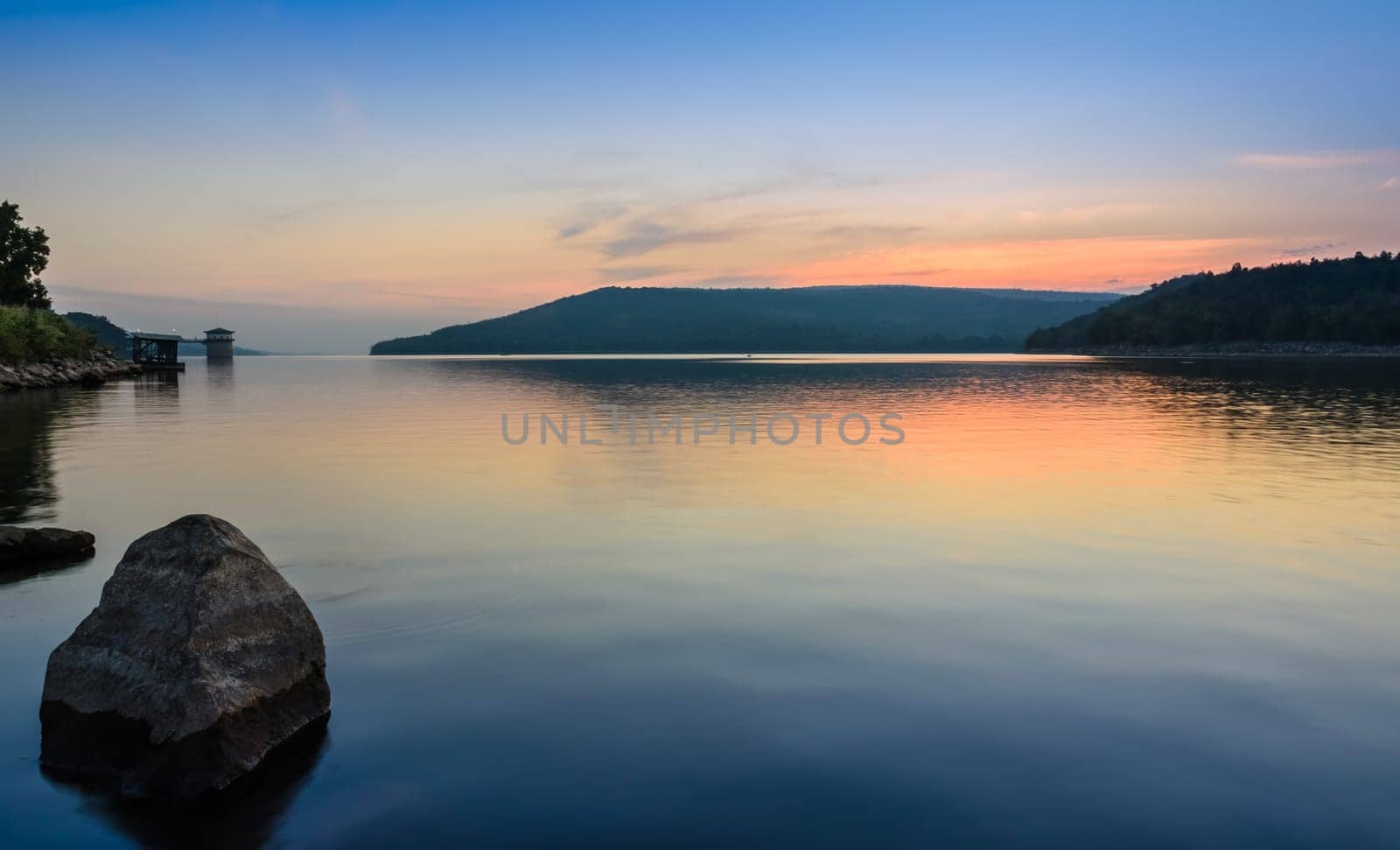 Sunset over the lake