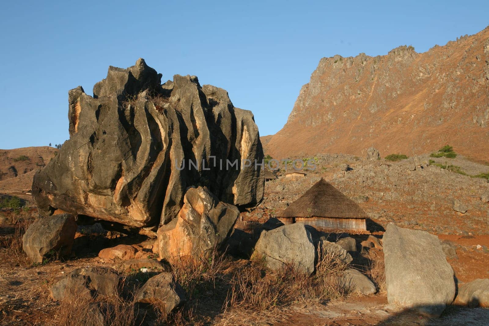 The mountain landscape at the mountain village of Maubisse south of Dili in East Timor on the two separate island of Timor in Asia.