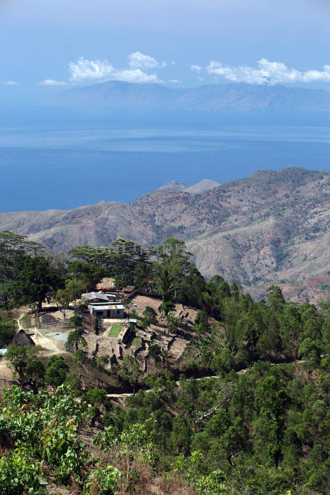 Asia,South East Asia,East Timor,Timor-Leste,Timor,Dili,Everyday,Landscape,House, A house above in the capital Dili in East Timor in South East Asia.       (Urs Flueeler)