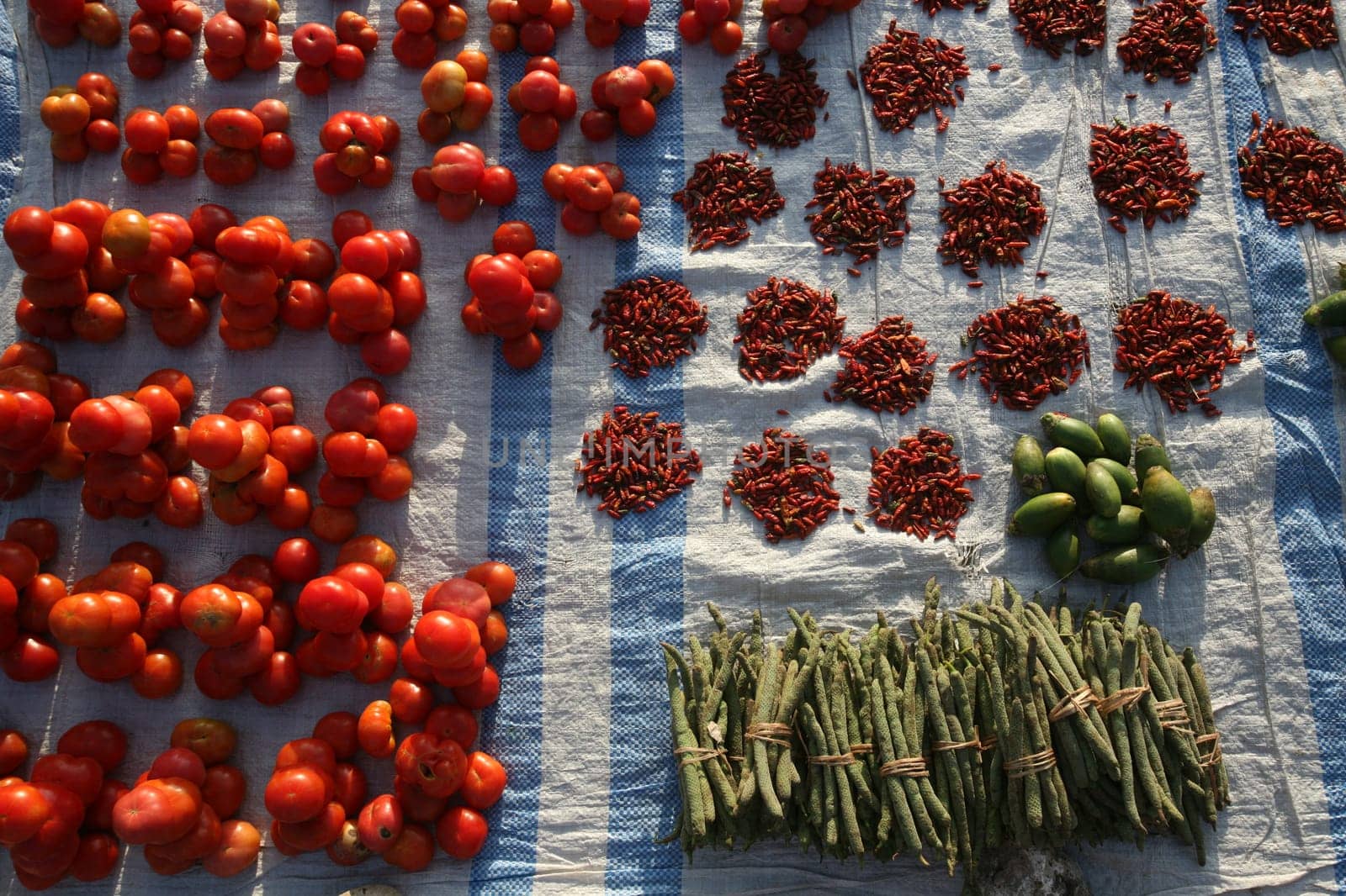 The weekly market in Lospalos in the east of Timor on the two separate island of Timor in Asia.