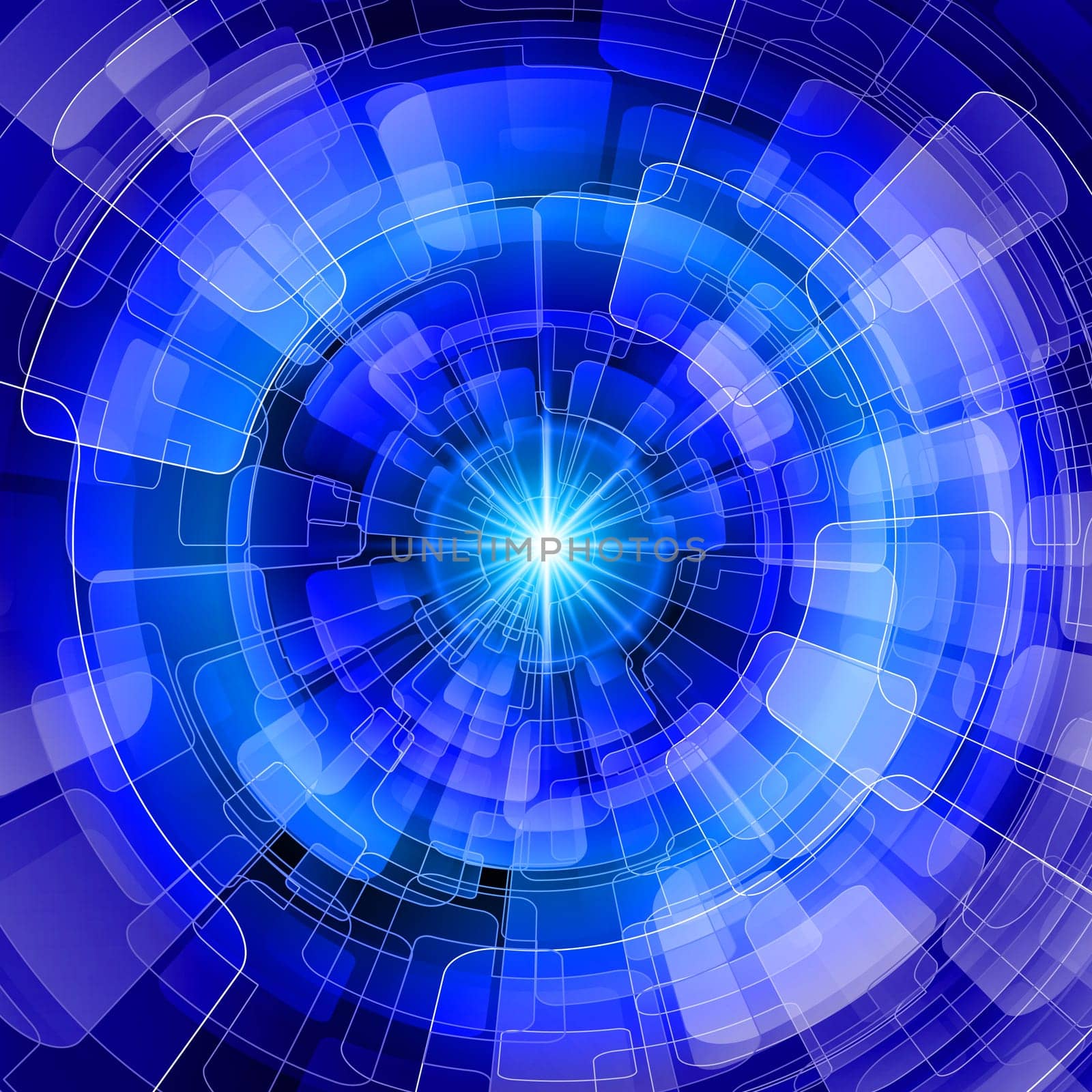 Seamless blue spherical abstraction. The disco gradients