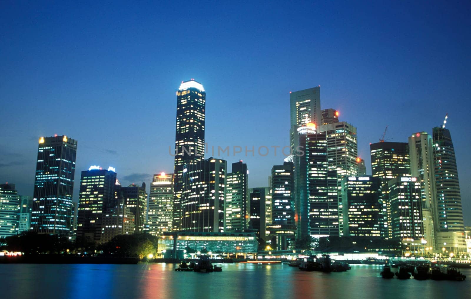 Downtown Singapore in South East Asia.