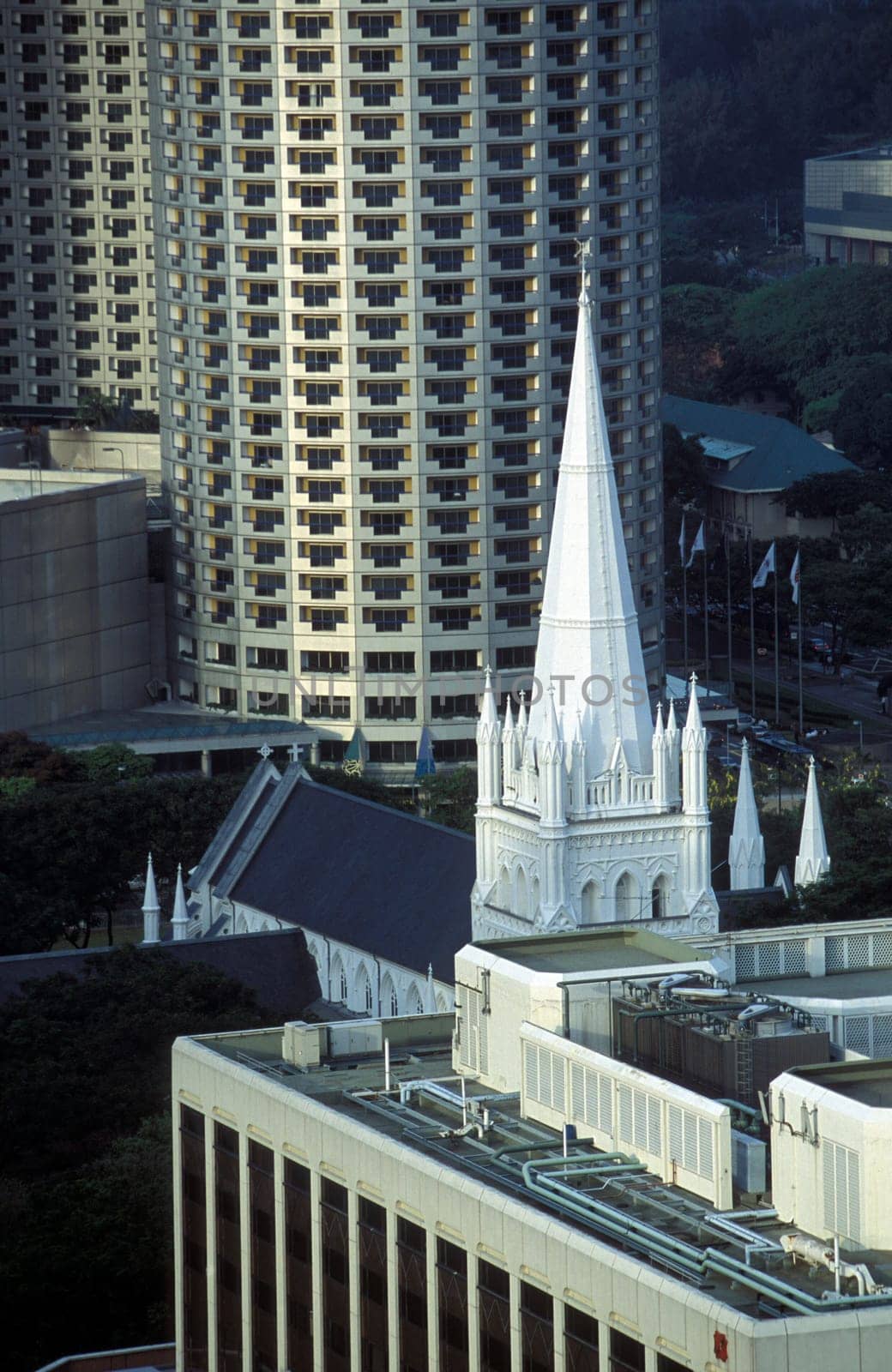 Downtown Singapore in South East Asia.