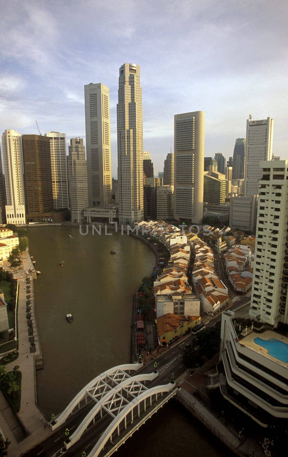 Downtown Singapore in South East Asia.
