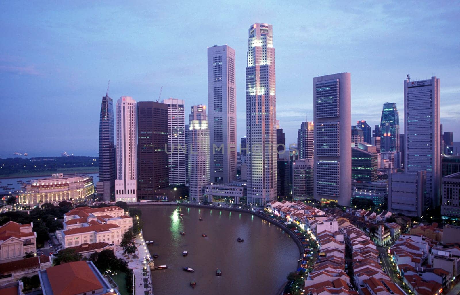 Downtown Singapore in South East Asia.