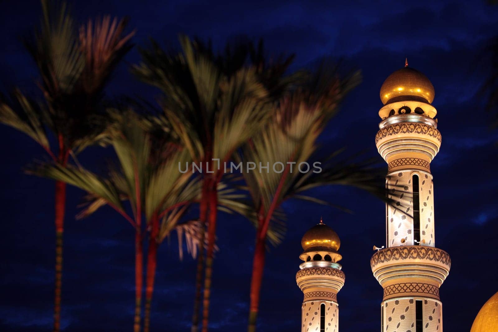 The Jame Asr Hassanal Bolkiah Mosque in the center of the capital Bandar Seri Begawan in the kingdom of Brunei Darussalam on Borneo in South East Asia.