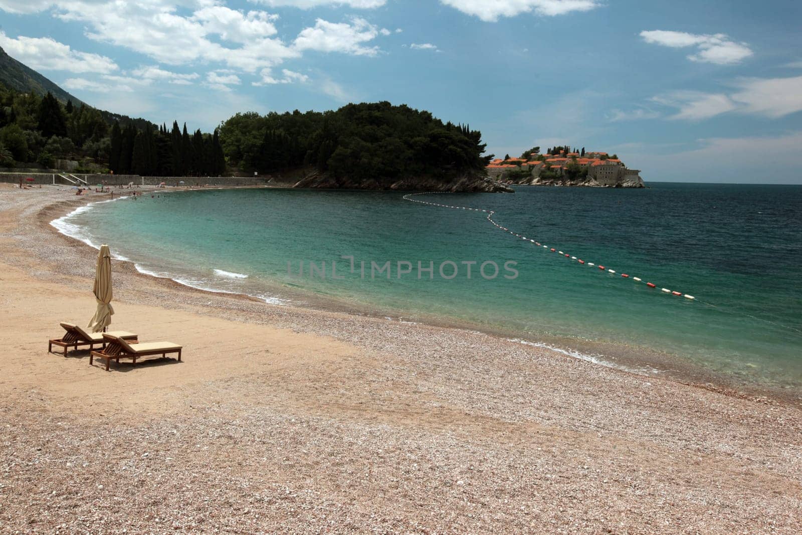 Europe,Eastern Europe,Balkans. Montenegro,Mediterranean,Adriatic Sea,Sveti Stefan,Beach,Beach,Sea,Nature