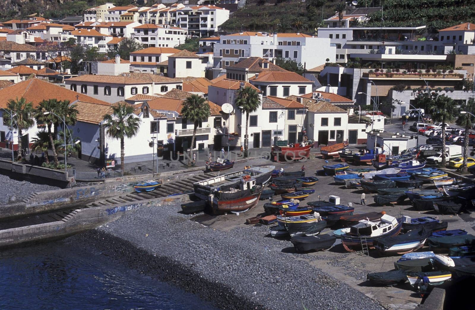 The fishing village of Camara de Lobos on the island of Madeira in the Atlantic Ocean