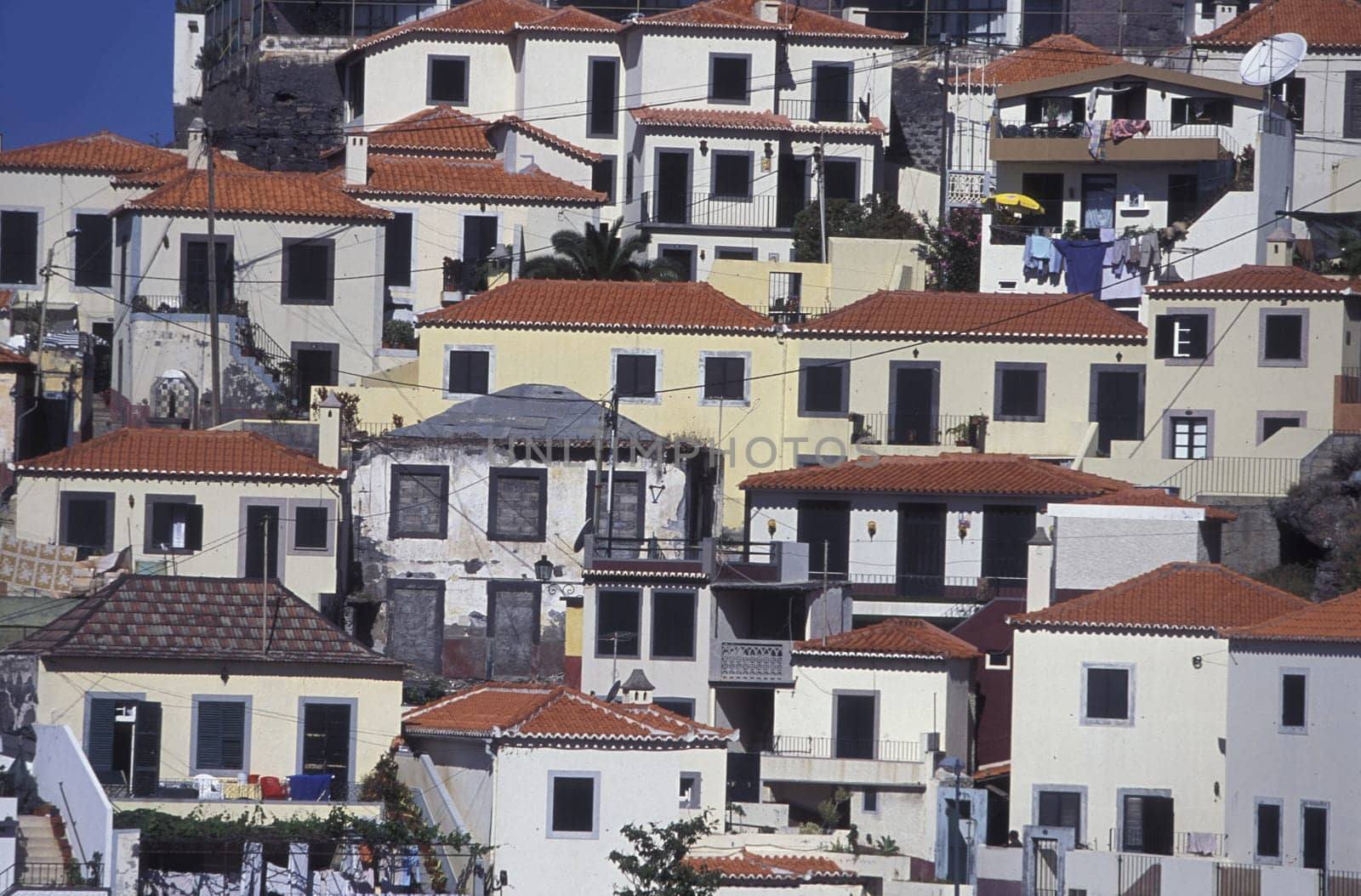 The fishing village of Camara de Lobos on the island of Madeira in the Atlantic Ocean