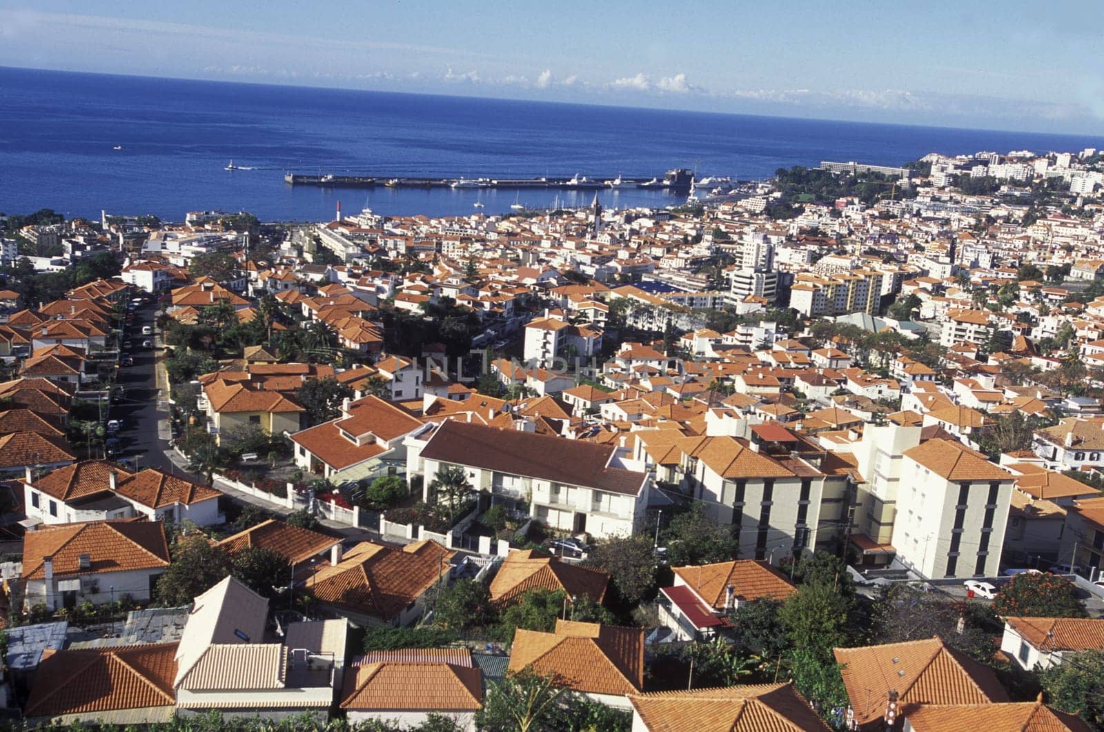 A view of the capital Funchal on the island of Madeira in the Atlantic Ocean