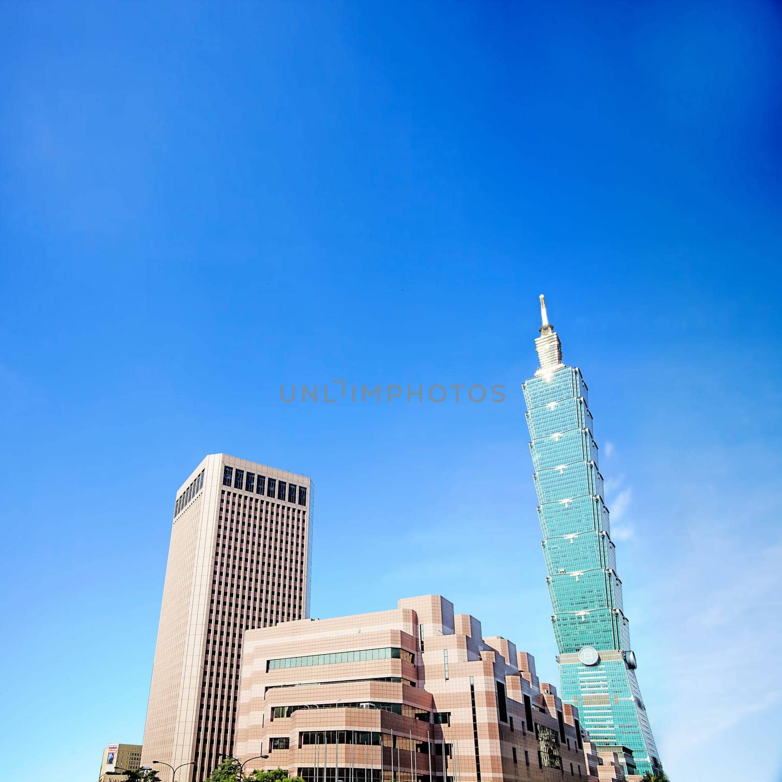 Taipei, Taiwan skyline viewed during the day for adv or others purpose use