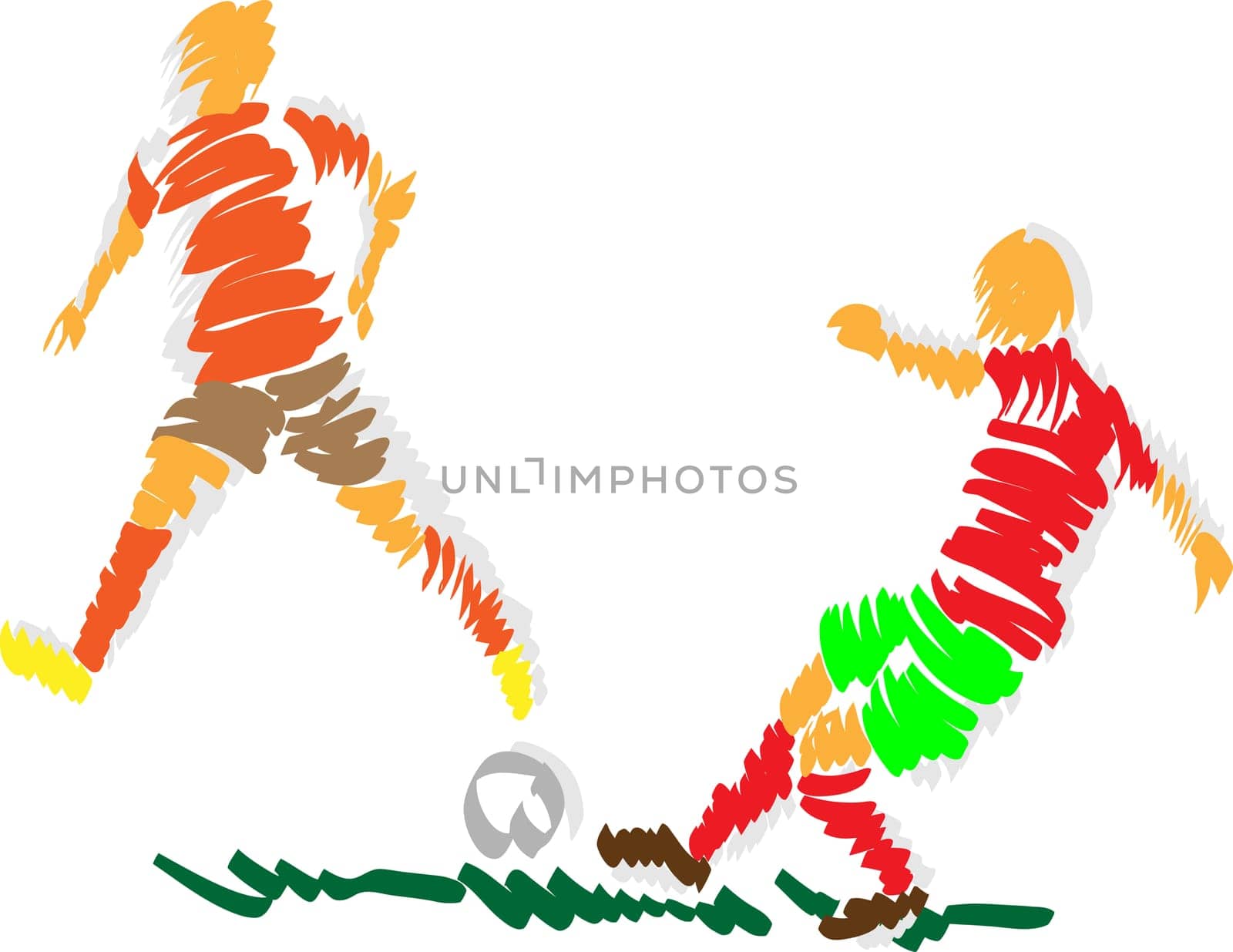 vector - abstract design soccer - isolated on background