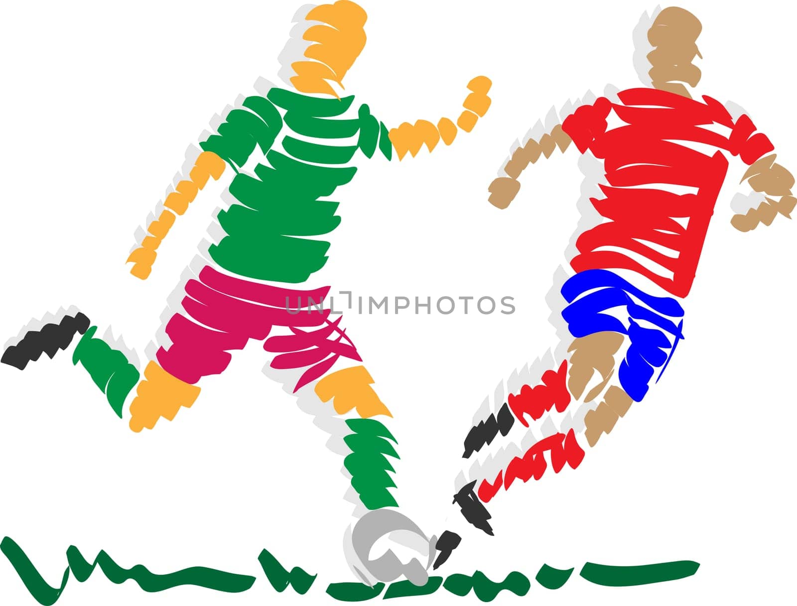 vector - abstract design soccer - isolated on background