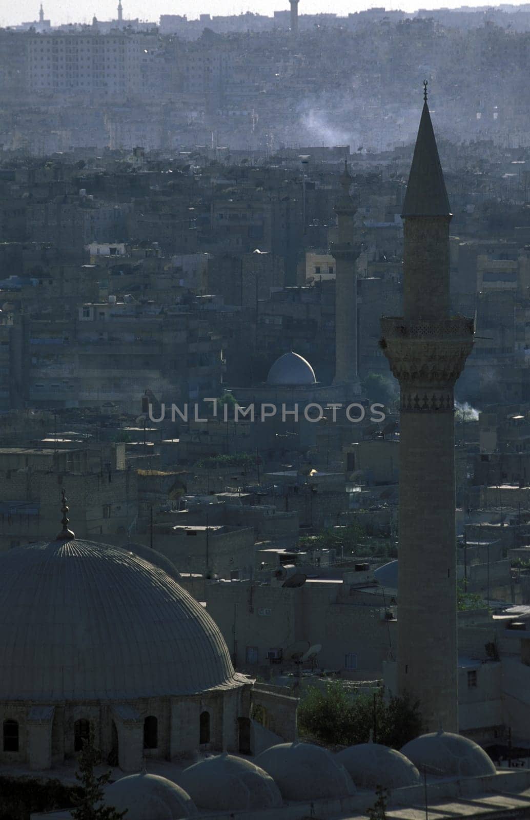A mosque in the Old City of Aleppo in northern Syria in the Middle East.