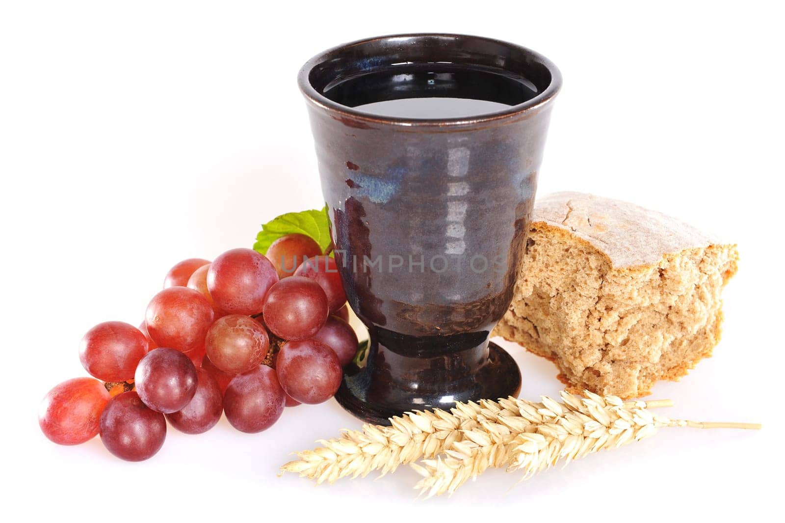 Bread and wine for the sacrament or communion