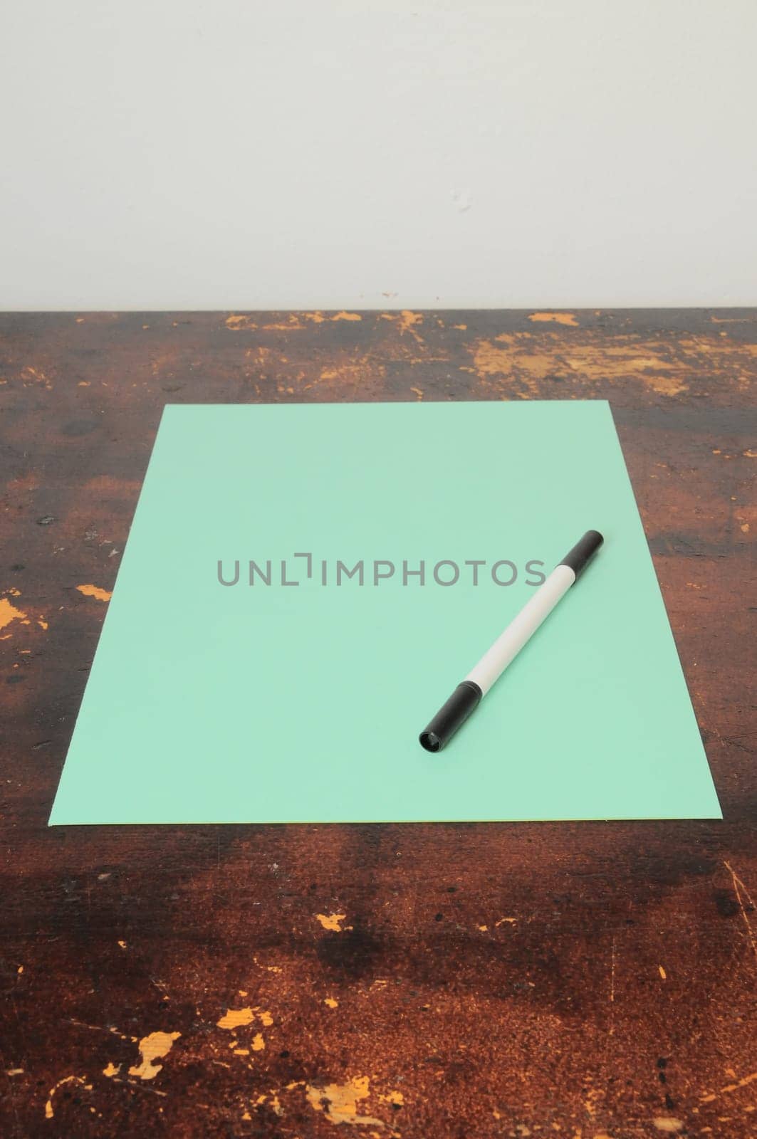 Exam Concept Picture Paper Sheet on a Wooden Table