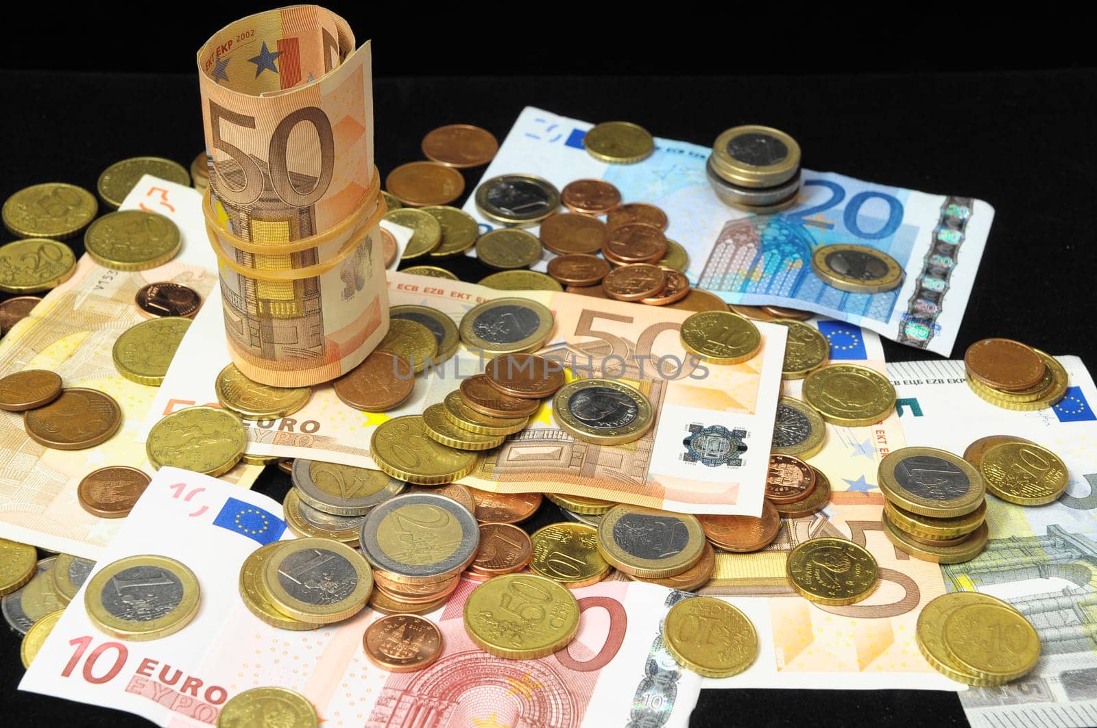 Some Scattered Money Representing Different Markets Financial Concept